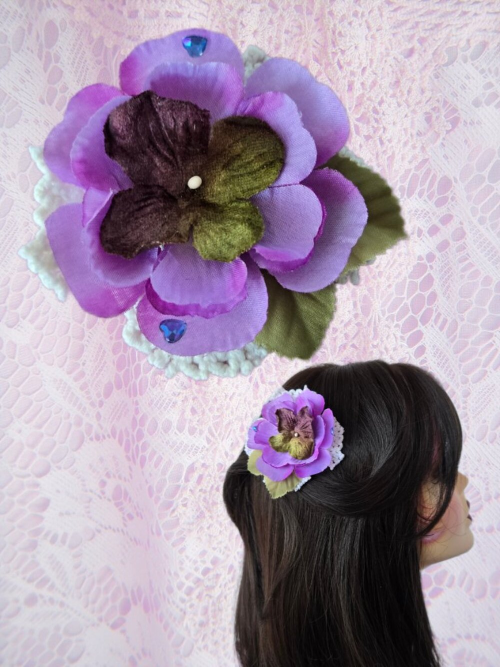 Handmade Lavender Petal Hair Clip Fairycore Accessory 🌸
